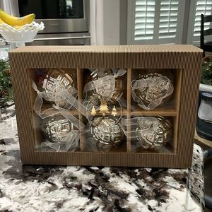Pack of Six Mercury Glass Ornaments